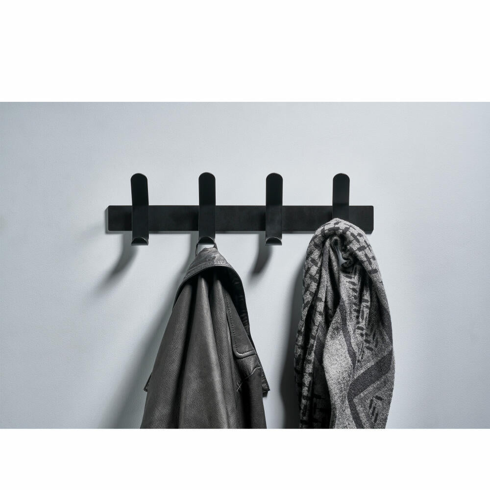 Zone Denmark wall coat rack A-Rack, hook rail, coat rack, coat hook, metal / iron, black, 331822