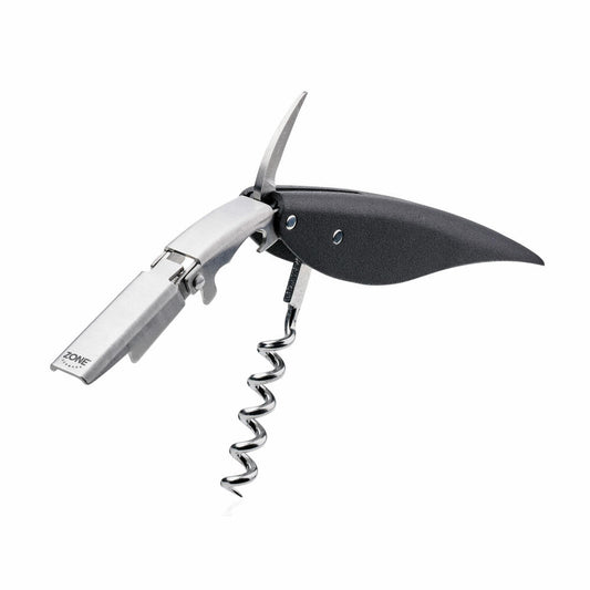 Zone Denmark Corkscrew Rocks Feather, Bottle Opener, Wine Opener, Wine Corkscrew, Black, 11982