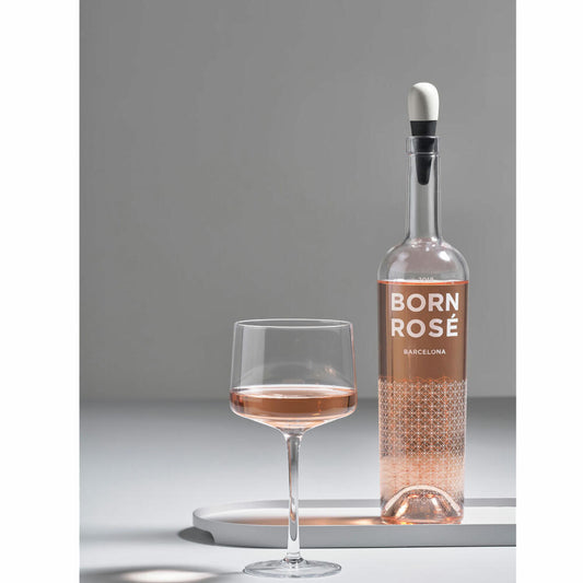 Zone Denmark Weinverschluss Rocks, Flaschenverschluss, Weinstopfen, Verschluss Flasche, Silikon, Warm Grey, 8.5 x 2.5 cm, 11846