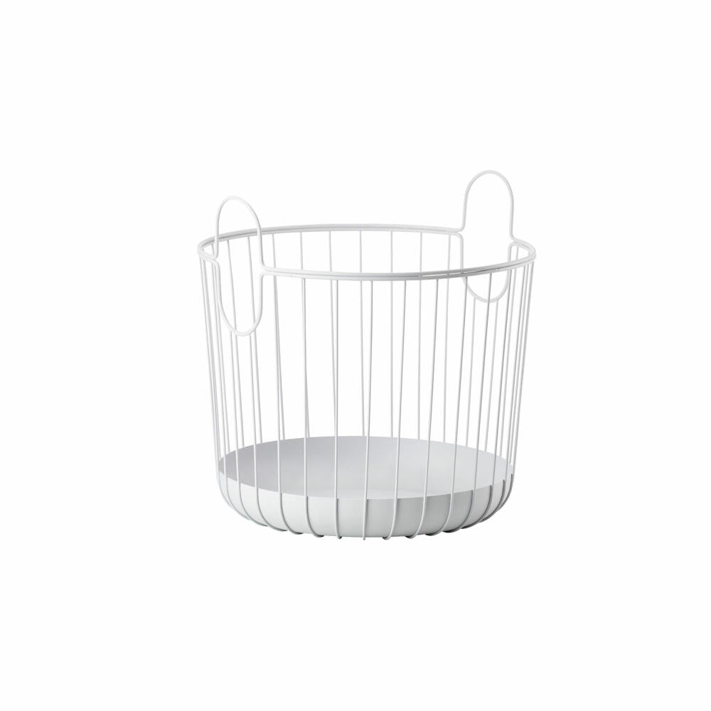 Zone Denmark basket Inu, metal basket, laundry basket, decorative basket, planter, metal, soft grey, Ø 40.6 cm, 10551