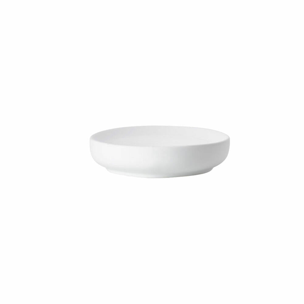 Zone Denmark Soap Dish Ume, Soap Tray, Soap Holder, Stoneware, White, Ø 12 cm, 331209