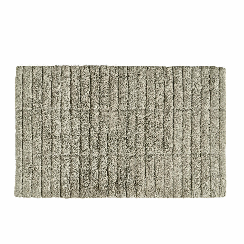 Zone Denmark Bath Mat Tiles, Bath Rug, Bath Mat, Shower Mat, Cotton, Eucalyptus Green, 80 x 50 cm, 13540