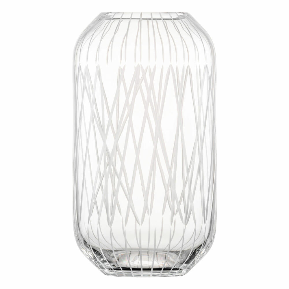 Zwiesel Glas Handmade Vase Network L, flower vase, decorative vase, glass, clear, 29 cm, 122633