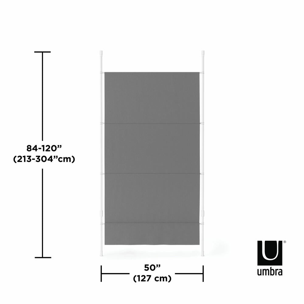 Umbra Raumteiler Anywhere mit Panel, Trennwand, Raumtrenner ohne Bohren, Polyester, Anthrazit, 1017322-149