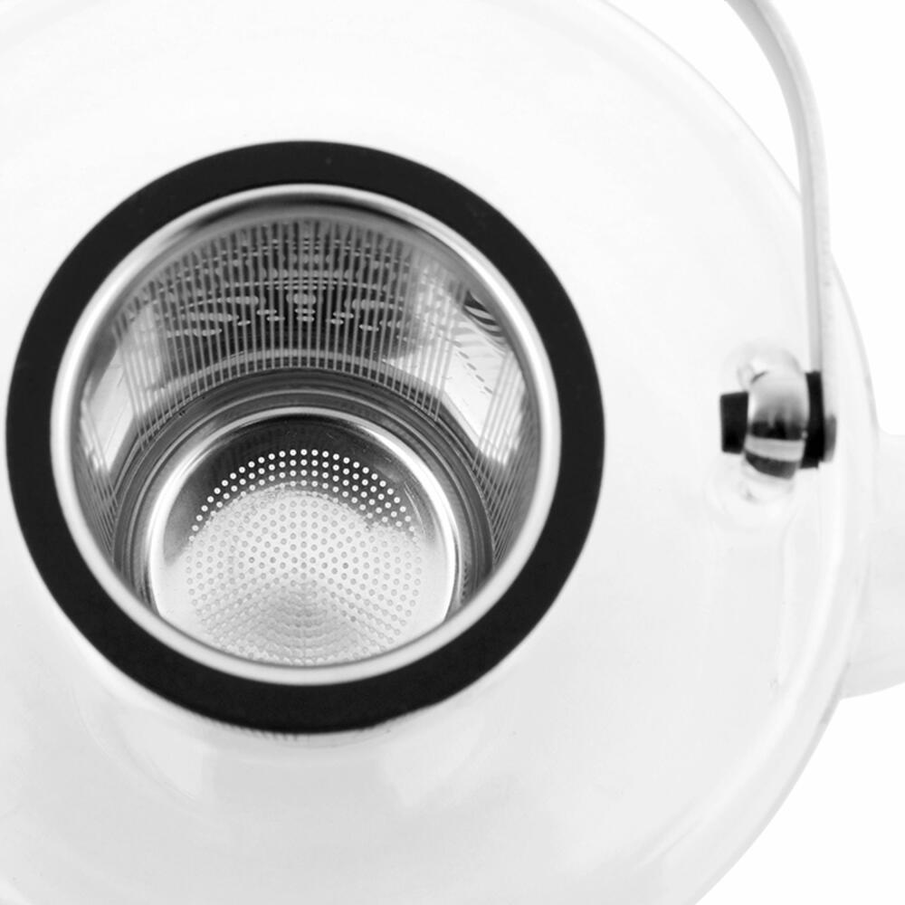 VIVA Bjorn glass teapot with strainer insert, glass jug, tea pot, borosilicate glass, 650 ml, V34301