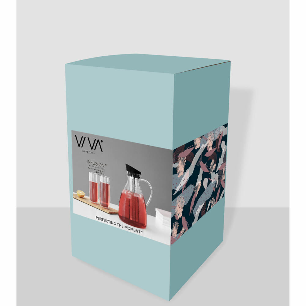 VIVA Infusion iced tea glass carafe with strainer insert, carafe, jug, borosilicate glass, 1.8 L, V33301