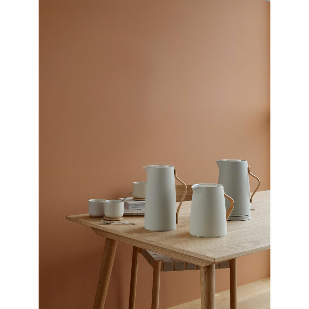 Stelton Wasserkocher Emma Soft Sand, Edelstahl, Buche, 1.2 Liter, X-210-9