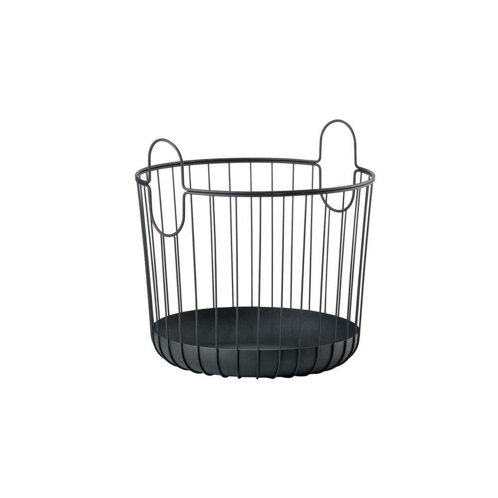 Zone Denmark basket Inu, metal basket, laundry basket, decorative basket, planter, metal, black, Ø 40.6 cm, 10550