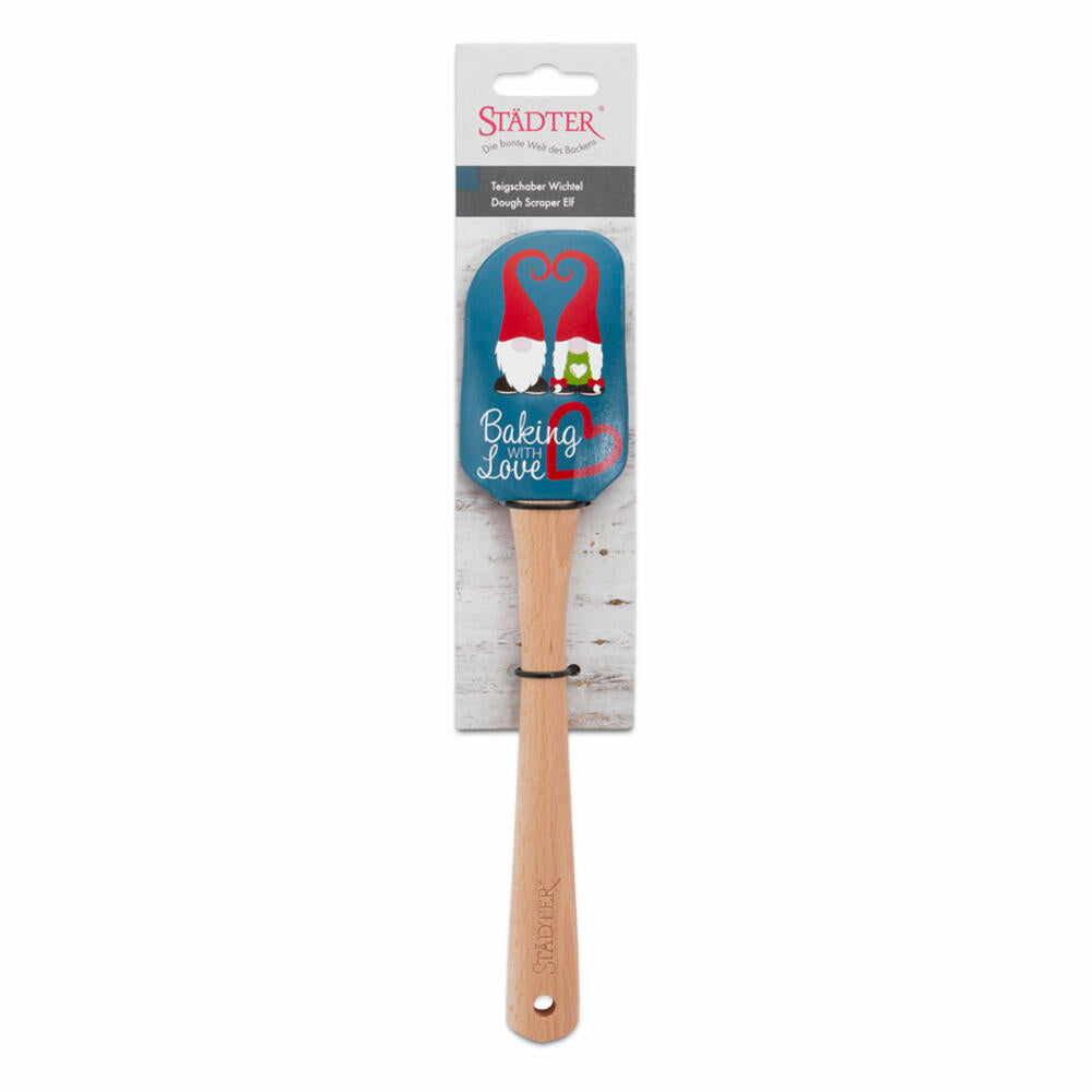 Städter dough scraper Wichtel, dough scraper, dough spatula, dough divider, wood / plastic, 25 cm, 504264