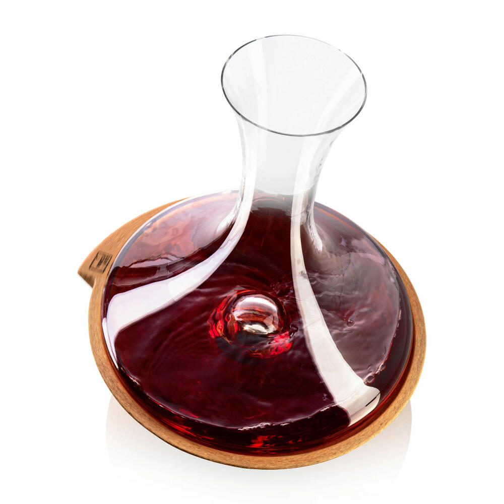 Vacu Vin swinging decanter, wine decanter with swing function, crystal glass, cork, 76010602