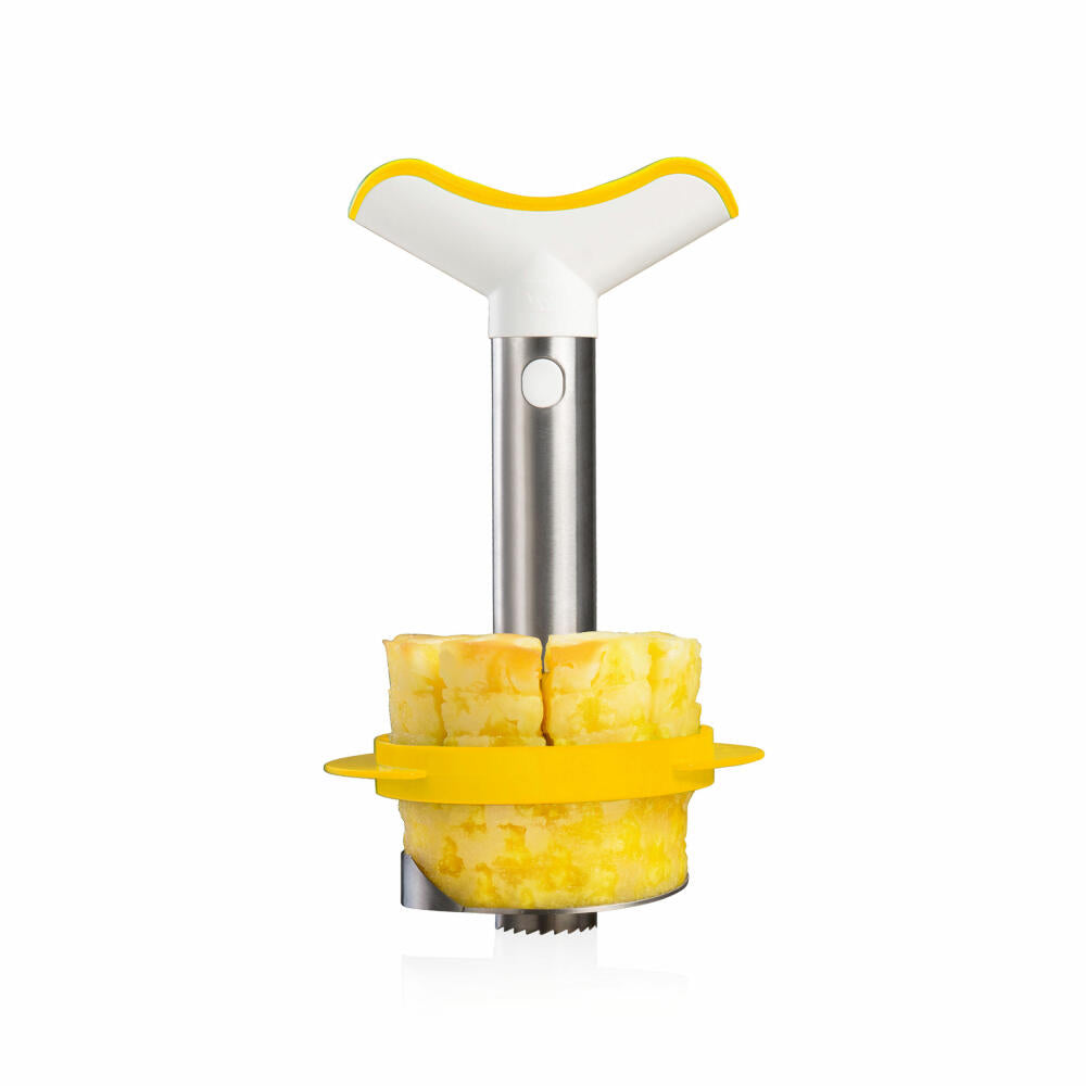 Vacu Vin Pineapple Cutter &amp; Divider, Fruit Cutter for Pineapple, Stainless Steel, White, 4874360