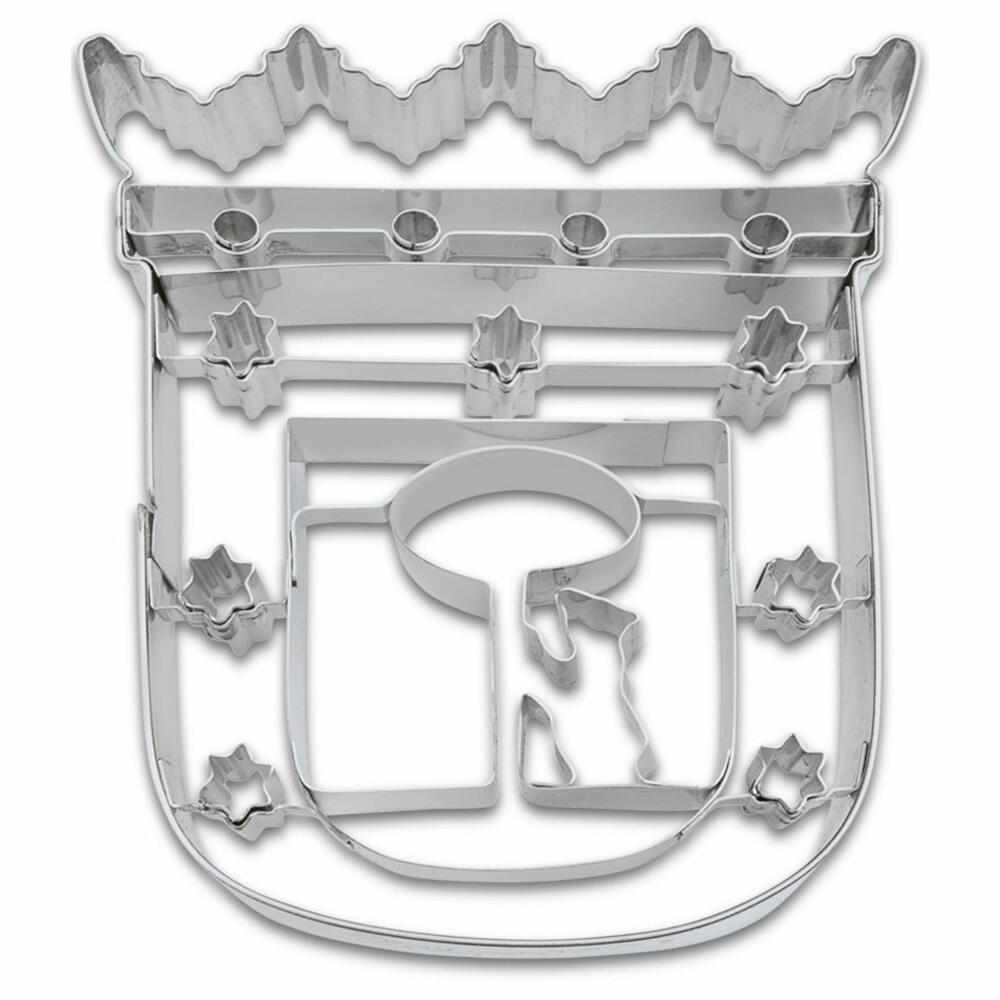 Städter Präge-Ausstecher Madrid Wappen, Ausstechform, Plätzchenform, Keks, Plätzchen, Edelstahl, 10.5 cm, 199170