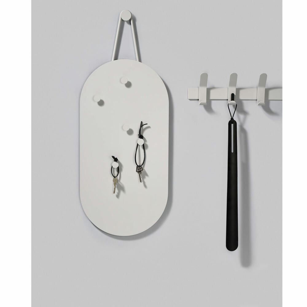 Zone Denmark wall coat rack A-Rack, hook rail, coat rack, coat hook, metal / iron, soft grey, 331833