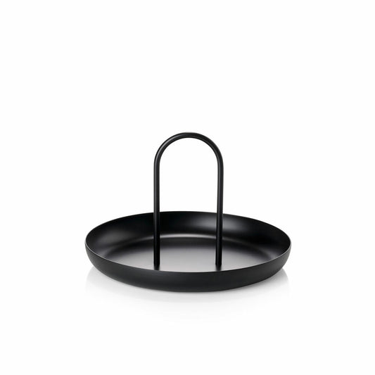 Zone Denmark Tray Singles, with handle, serving tray, decorative tray, metal / iron, black, Ø 20 cm, 331951