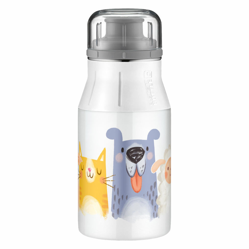 Alfi children's drinking bottle elementBottle Kids, drinking bottle, sports bottle, bottle, stainless steel, Cute Animals, 400 ml, 5357.201.040