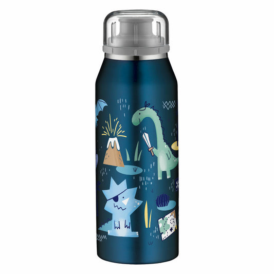 Alfi insulated drinking bottle isobottle Kids, drinking bottle, insulated bottle, bottle, stainless steel, Dino Pirates, 350 ml, 5677.203.035