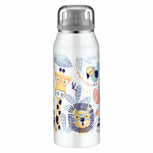 Alfi insulated drinking bottle isobottle Kids, drinking bottle, insulated bottle, bottle, stainless steel, Crazy Jungle, 350 ml, 5677.201.035