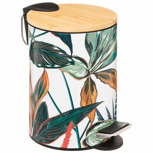 5five Simply Smart waste bin Palawan Soft Close, metal, bamboo, plastic, multicolored, 3 liters, 174692B