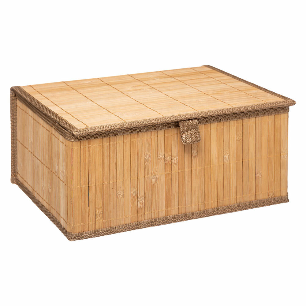 5five Simply Smart Aufbewahrungsboxen 3er Set Bamboo, Bambus, Pappe, Polyester, Braun, 161046A