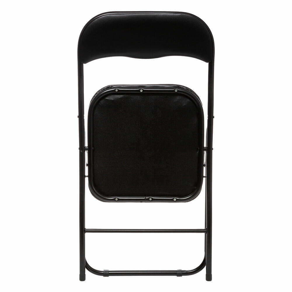 5five Simply Smart folding chair, metal, plastic, MDF, wood fiber, black, 79 cm, 140293A