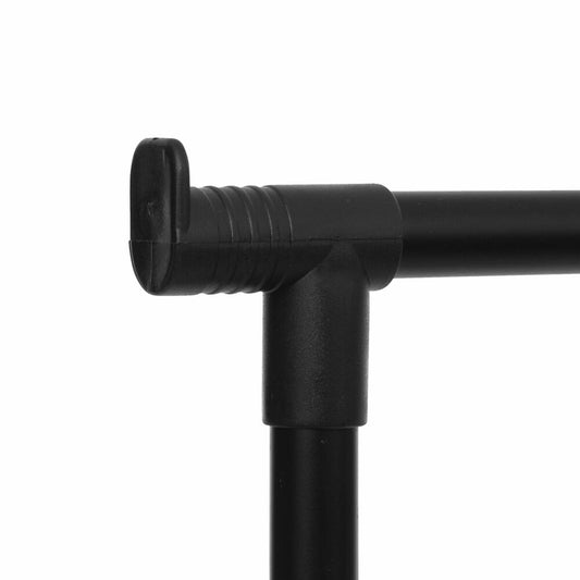 5five Simply Smart Ausziehbarer Kleiderständer Pan mit Rollen, Metall, PP-Kunststoff, Schwarz, 160 cm, 138925