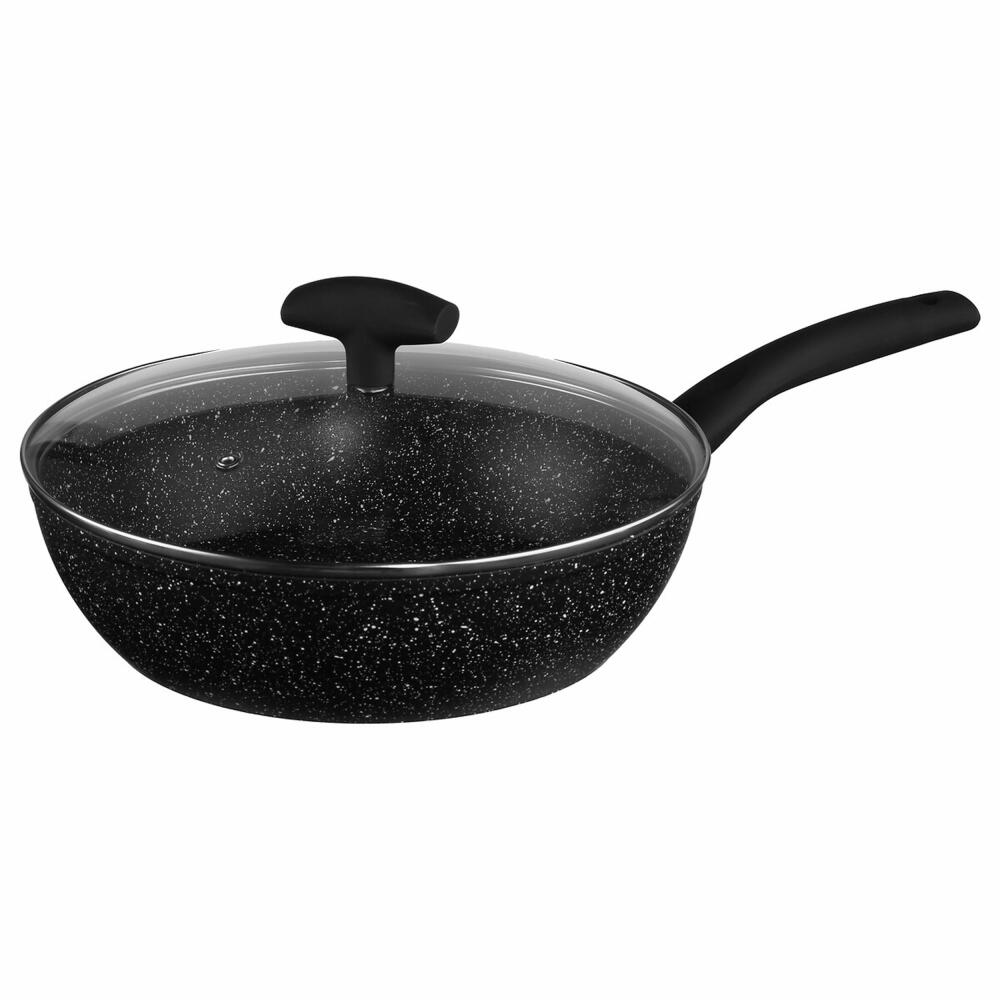 5five Simply Smart Sauteuse Caractere mit Deckel, Sautierpfanne, Aluminium, Kunststoff, Glas, Schwarz, 28 cm, 111011