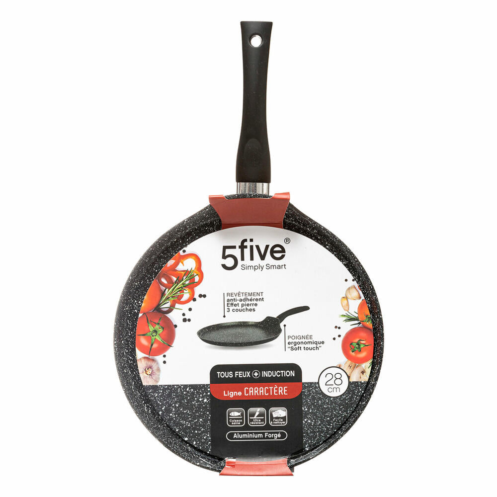 5five Simply Smart Crêpe Pan Caractere, Pan, Aluminium, Plastic, Black, 28 cm, 124452