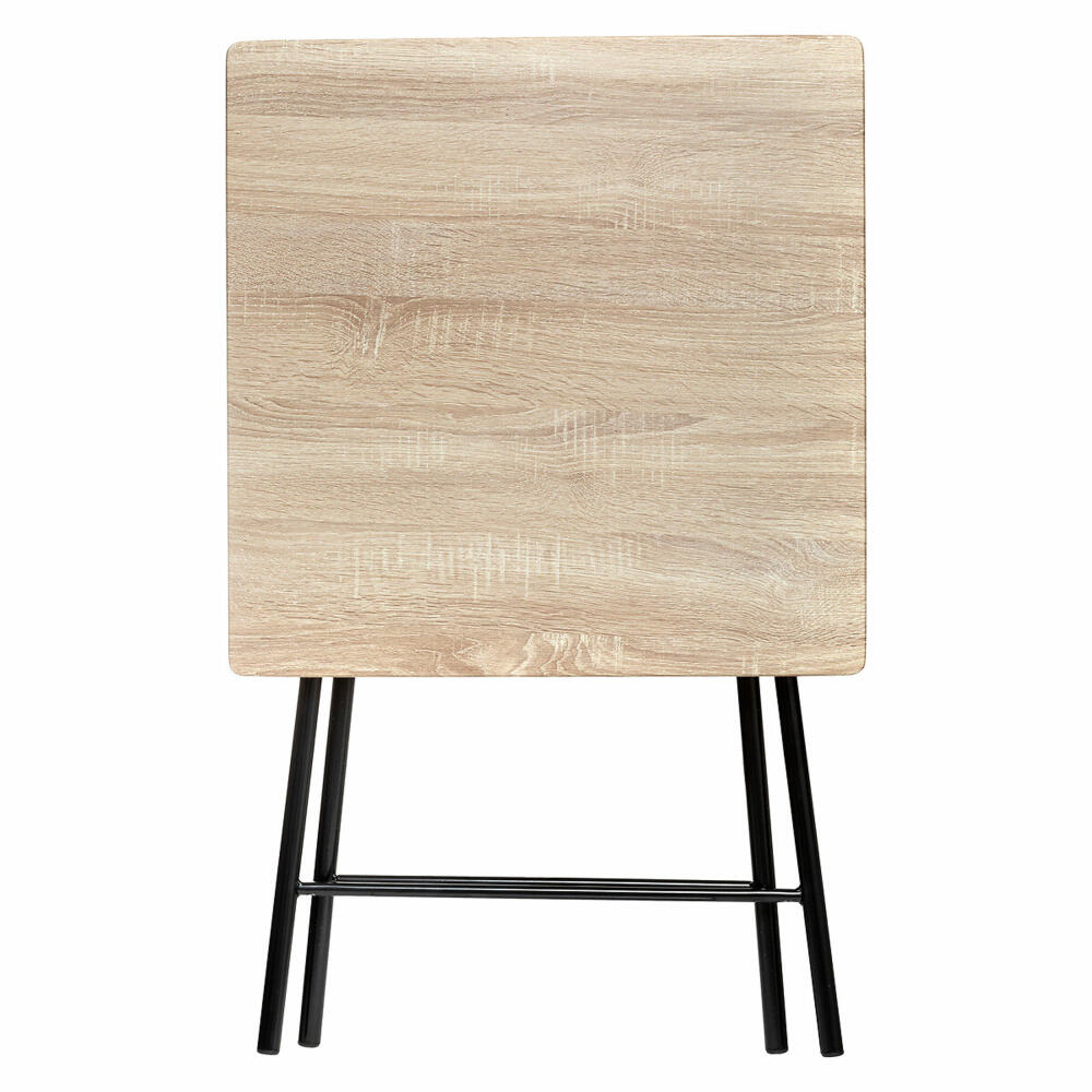 5five Simply Smart Klapptisch in Holzoptik, MDF, Stahl, Beige, 60 x 60 cm, 114264E