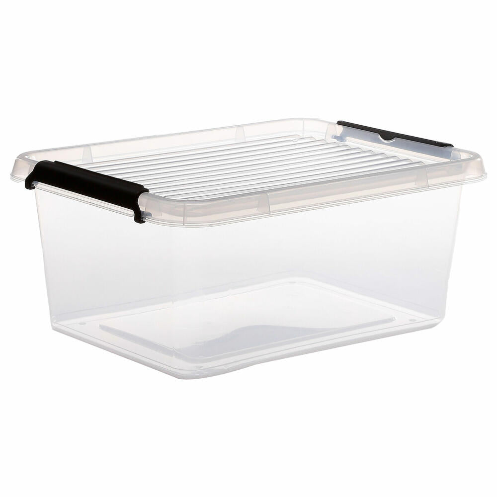 5five Simply Smart Storage Box Clip N Box, Box, PP Plastic, Transparent, 12.5 Liters, 138838