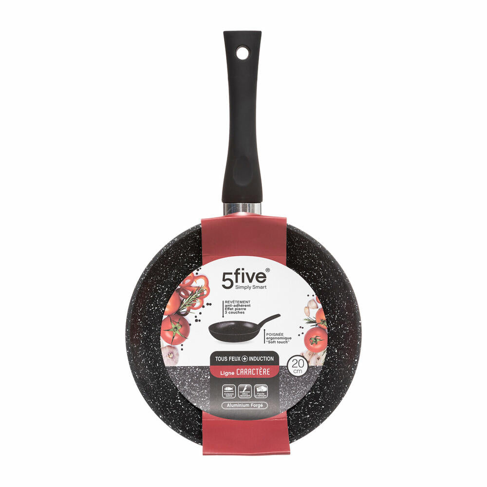 5five Simply Smart Frying Pan Caractere, Pan, Aluminium, Plastic, Black, 20 cm, 111000