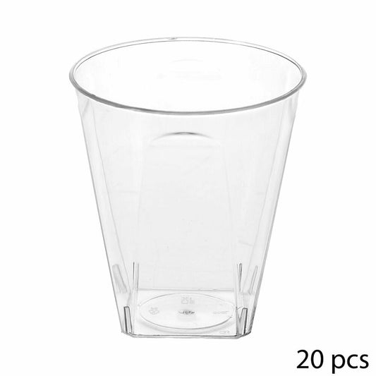 5five Simply Smart Wiederverwendbare Plastikbecher 20er Set, Kunststoff, Transparent, 60 ml, 118889