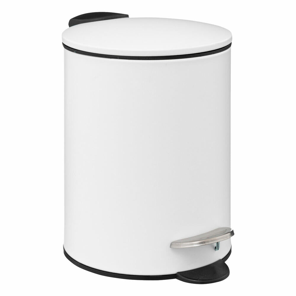 5five Simply Smart Waste Bin Colorama Soft Close, Metal, Plastic, White, 3 L, 174528I