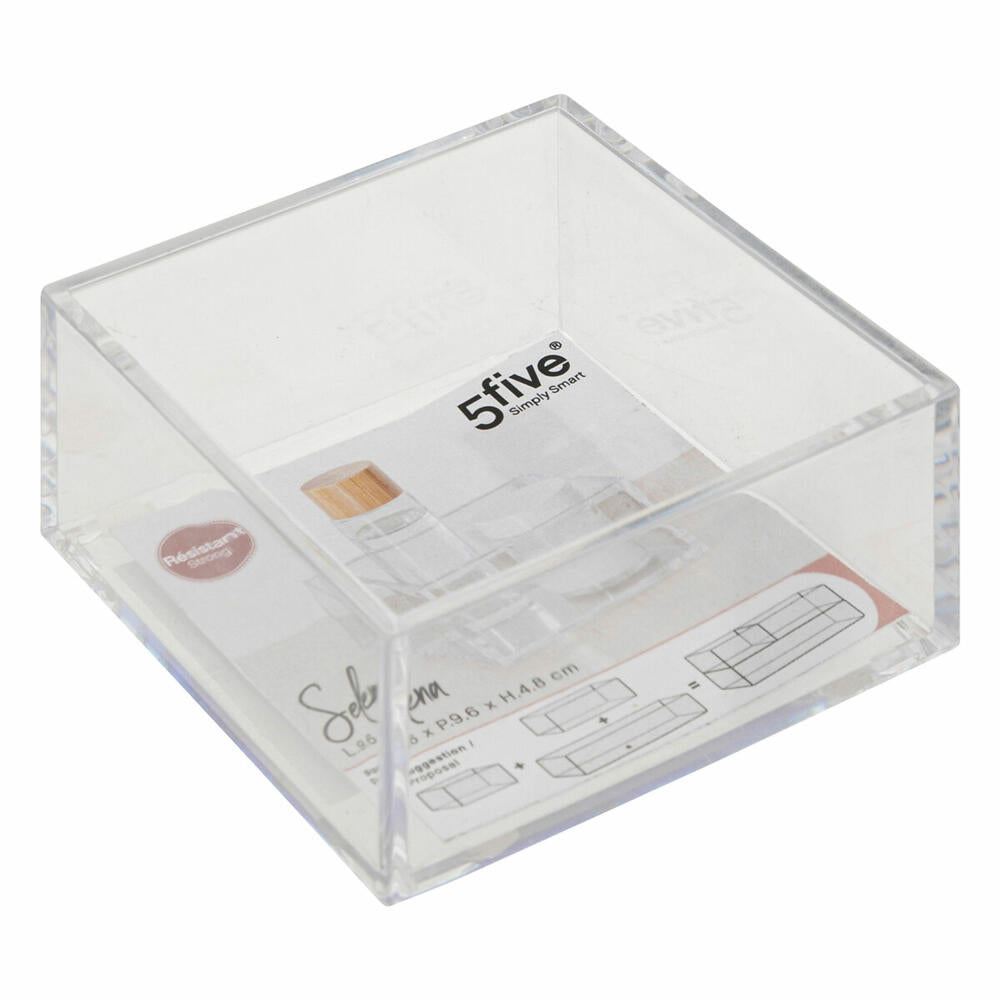 5five Simply Smart Jewelry Organizer Selena, Jewelry Box, Plastic, Transparent, 9.6 x 9.6 cm, 155900