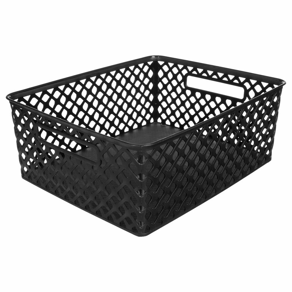 5five Simply Smart storage basket Folk, PP plastic, black, 11 liters, 138801A