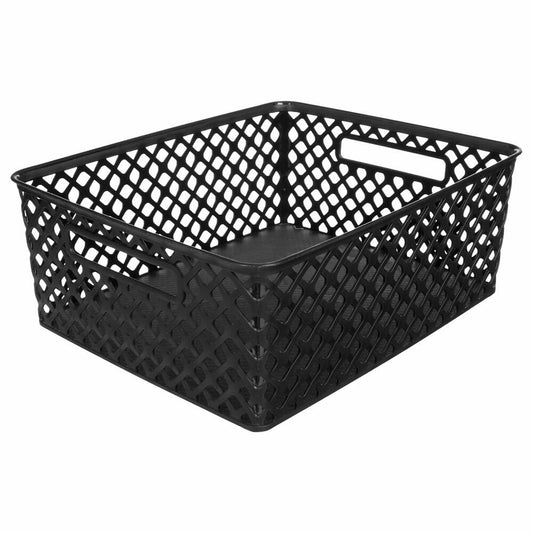 5five Simply Smart storage basket Folk, PP plastic, black, 11 liters, 138801A