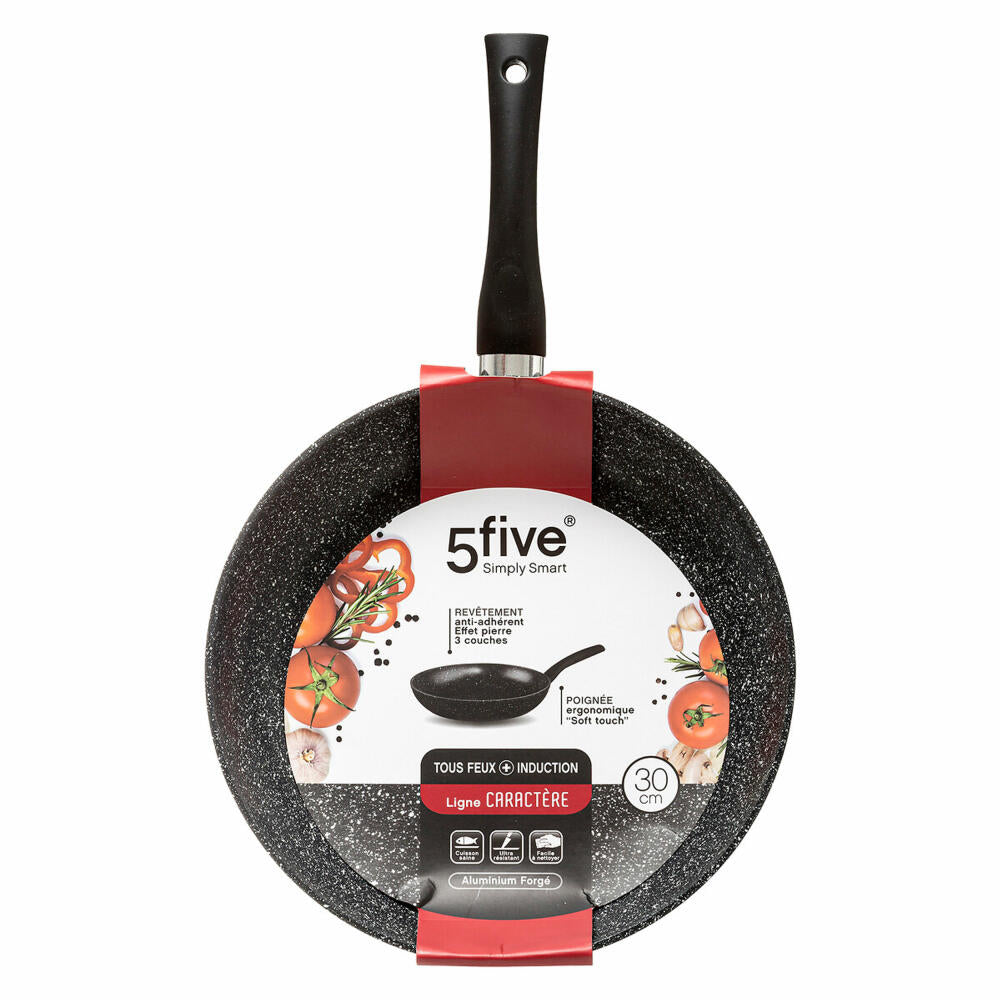 5five Simply Smart Frying Pan Caractere, Pan, Aluminium, Plastic, Black, 30 cm, 111004