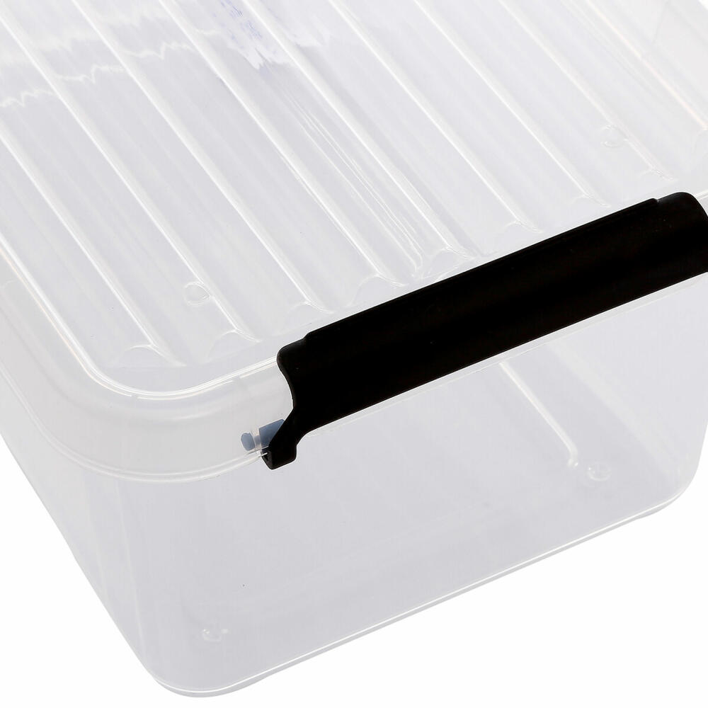 5five Simply Smart Storage Box Clip N Box, Box, PP Plastic, Transparent, 4.5 Liters, 138835