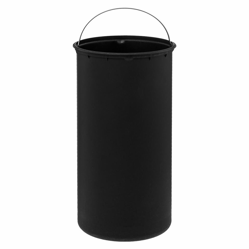 5five Simply Smart Waste Bin Modern Color, Steel, Bamboo, Plastic, Black, 30 Liters, 164646A