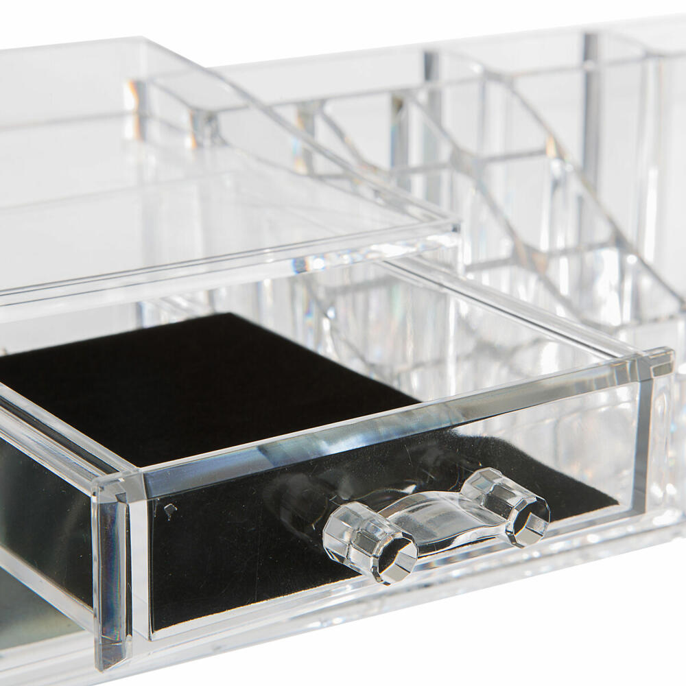 5five Simply Smart Organizer Selena with 2 drawers, plastic, transparent, 30.6 x 15.3 x 9 cm, 155912