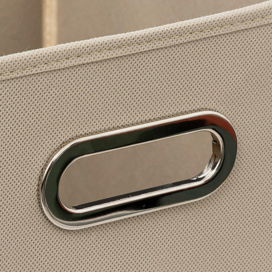 5five Simply Smart Aufbewahrungskorb Mix N Modul Leinenoptik, Pappe, PP-Kunststoff, Beige, 31 x 31 cm, 138885O