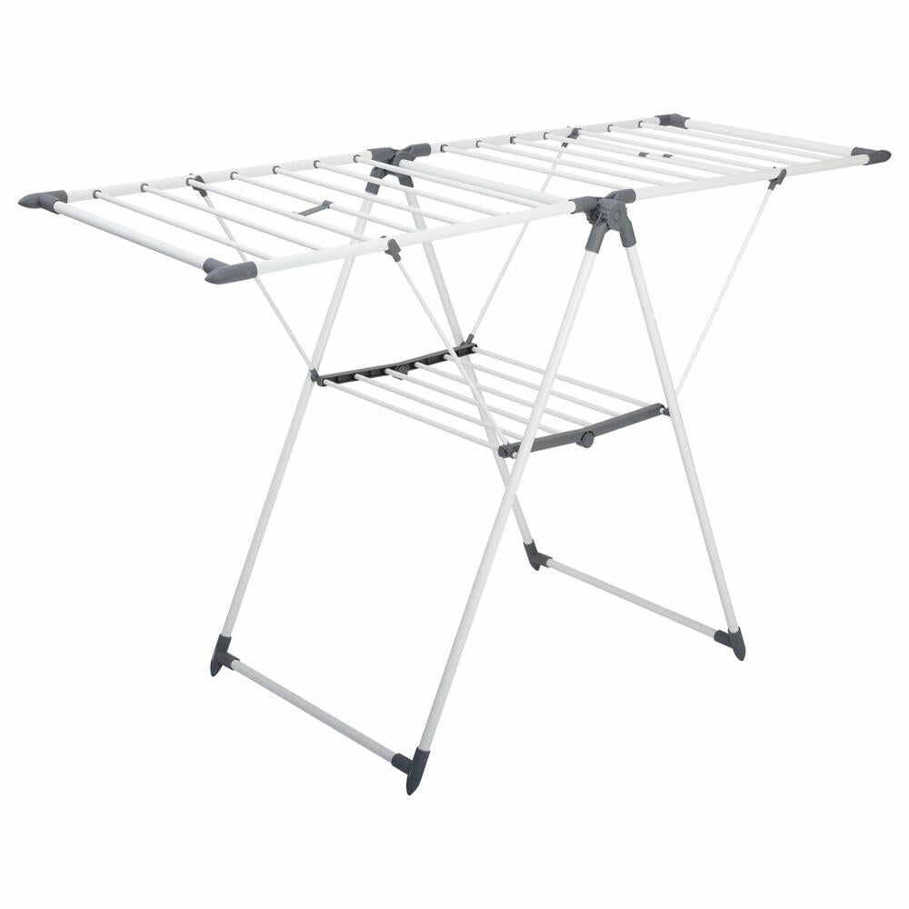 5five Simply Smart Folding Clothes Rack Sinai Deck, Steel, PP Plastic, White, 15 Meters, 117349