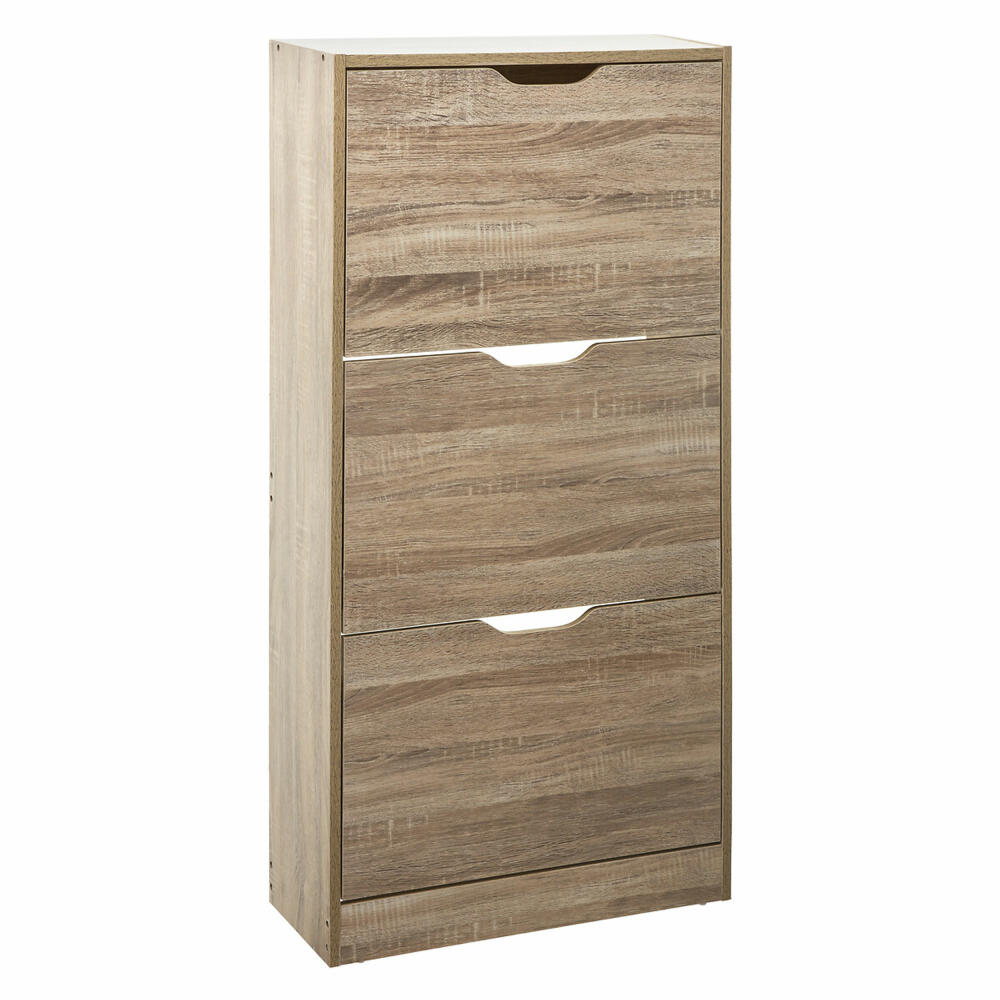 5five Simply Smart shoe cabinet with 3 drawers, shoe rack, wood chipboard, beige, 119 cm, 160392D