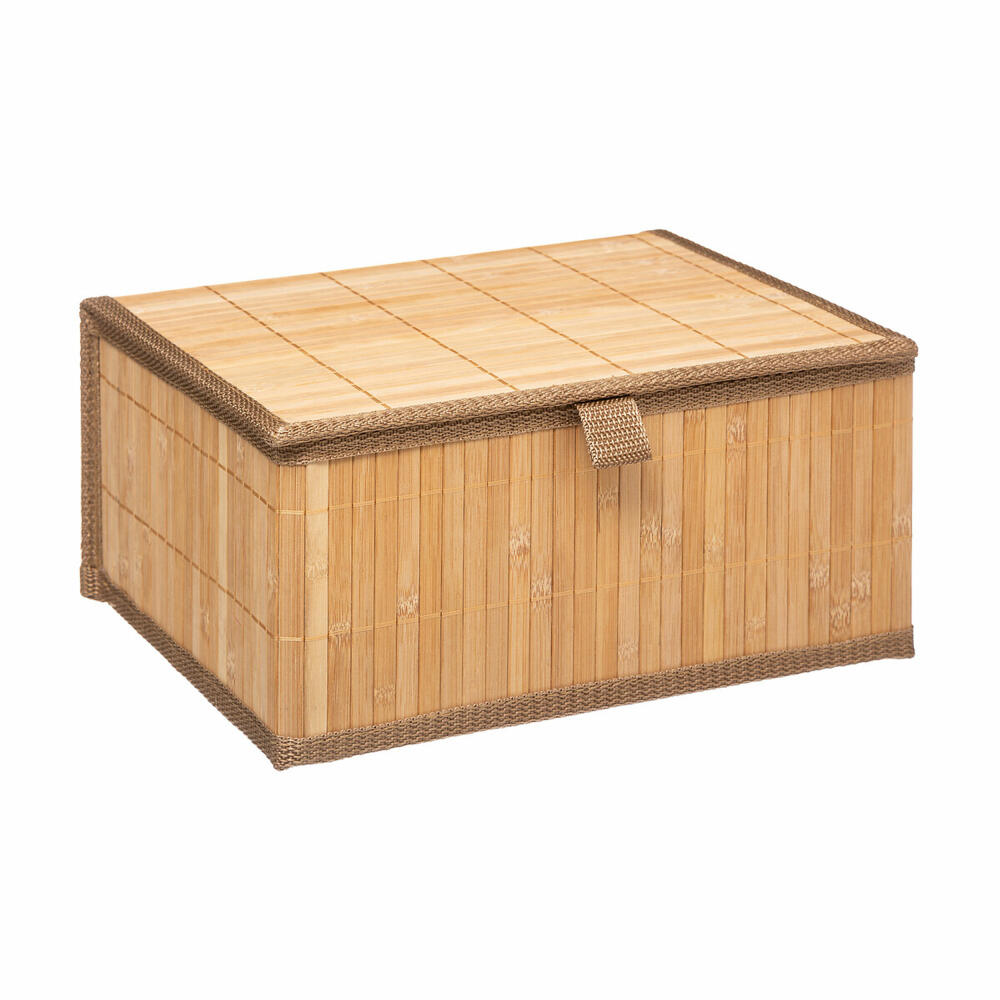 5five Simply Smart Aufbewahrungsboxen 3er Set Bamboo, Bambus, Pappe, Polyester, Braun, 161046A