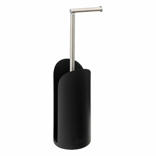 5five Simply Smart Toilettenrollenhalter Colorama, WC-Rollenhalter, Metall, Edelstahl, Schwarz, 160884J