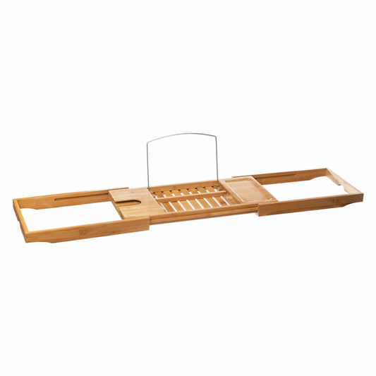 5five Simply Smart Extendable Bathtub Shelf Natureo, Bamboo, Stainless Steel, Beige, 70-105 cm, 160912