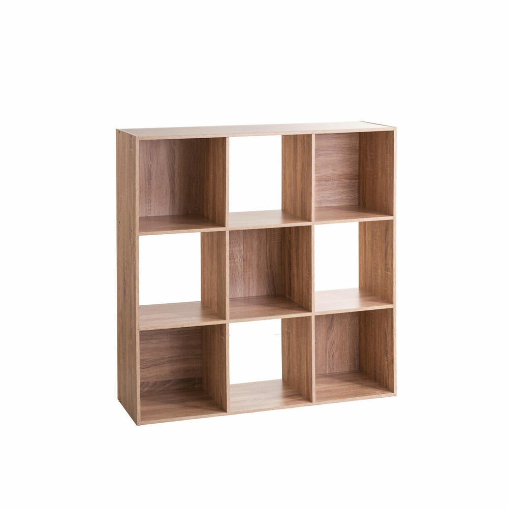 5five Simply Smart Regal Mix N Modul 3x3 Eiche-Optik, Holzspahn, MDF, Beige, 100.5 x 100.5 cm, 138971