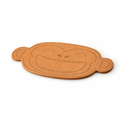 Continenta children's board monkey, breakfast board, board, Duracore, brown, 23.3 x 17 cm, 5333