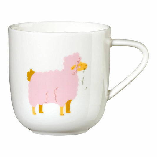 ASA Selection coppa kids Henkelbecher Sheep Silvia, Becher, Tasse, Teetasse, Fine Bone China, Weiß, 250 ml, 38063314