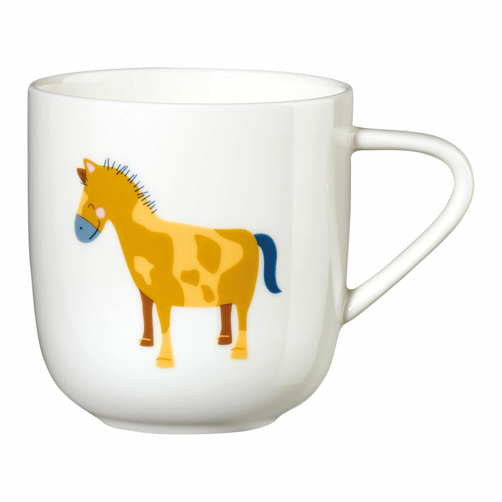 ASA Selection coppa kids Henkelbecher Western Horse Wiebke, Becher, Tasse, Teetasse, Fine Bone China, Weiß, 250 ml, 38065314