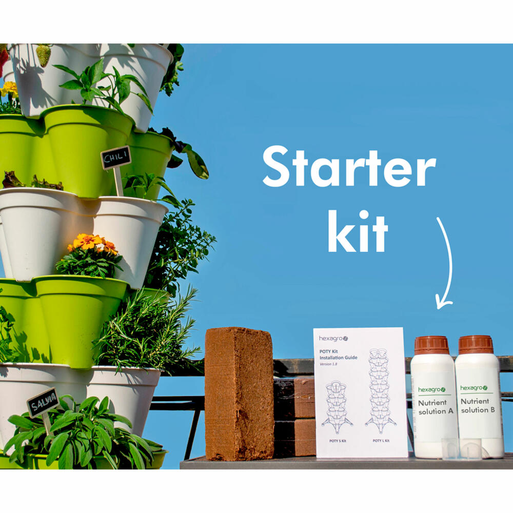 Hexagro Growing Kit Starter Kit L for Poty L, 5x substrate and 2x nutrient mixture, ARXRL01